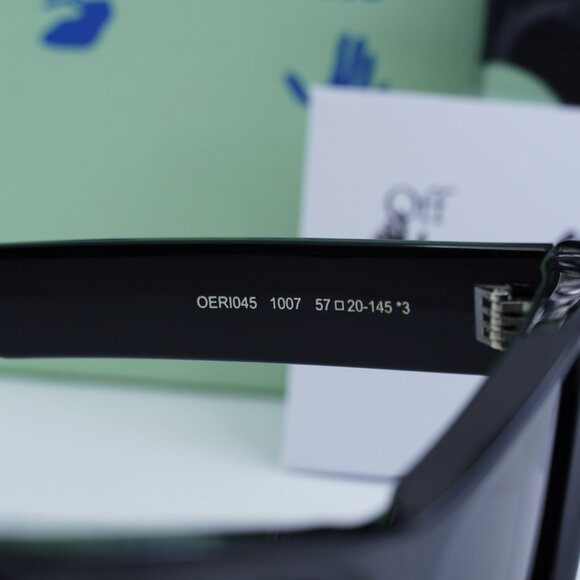 Final Price! Off-White OERI045 EDVARD 1007 Black Sunglasses